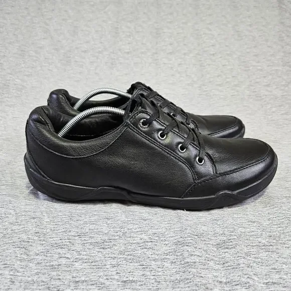 Tempur-Pedic Mens Shaine Leather Sneaker Shoe TP6068 Black Casual Walking 14M